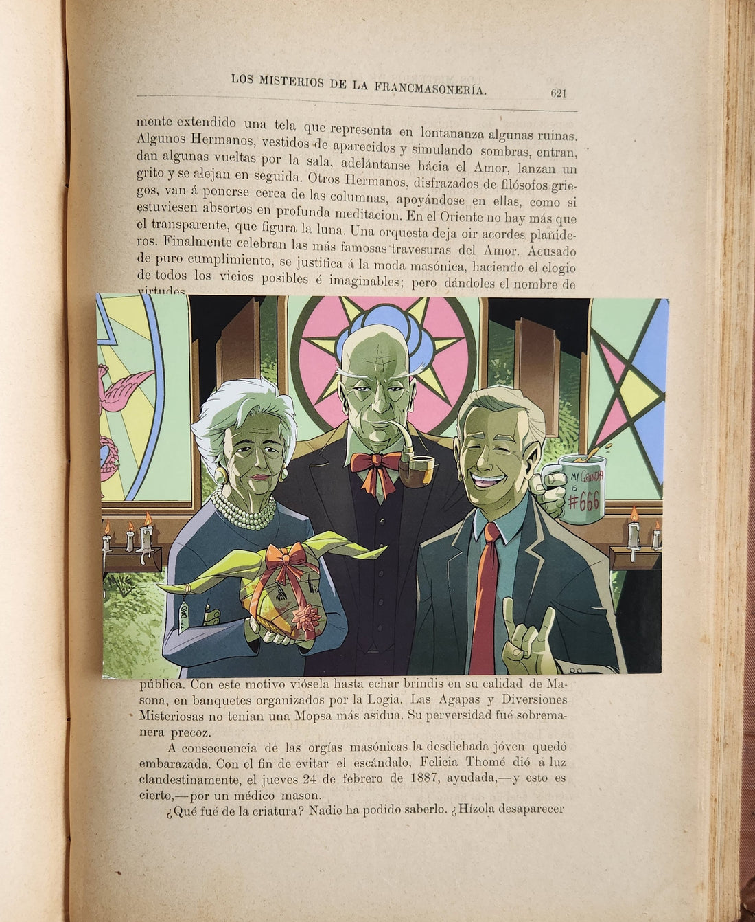 Aleister Crowley & Bush Family Values - Postcard Sized Print