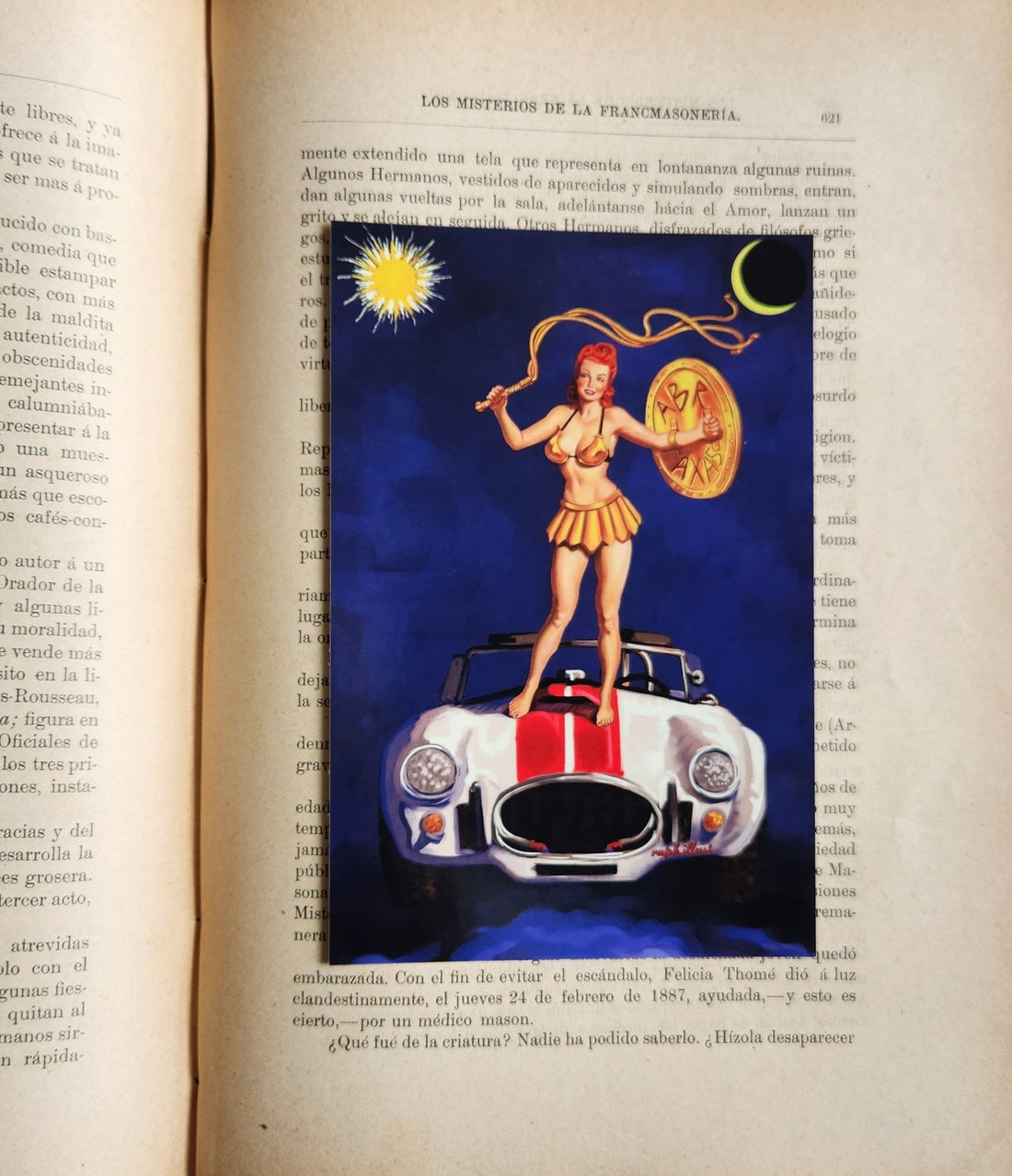 Occult Book Club Pinup: Abraxas Mustang - Postcard Sized Print