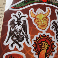 Crowley Abraxas and Baphomet Sticker Sheet