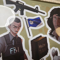 Conspiracy Occult Sticker False Flag Waco FBI ATF Koresh Branch Davidian M16