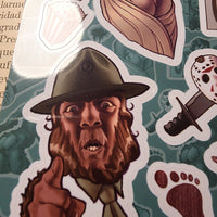 Conspiracy Occult Sticker Sheet Conspiracy Cinema Bigfoot Full Metal Jacket Jason