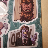 Conspiracy Occult Sticker Sheet Conspiracy Cinema Bigfoot Full Metal Jacket Jason Freddy Shining Obey