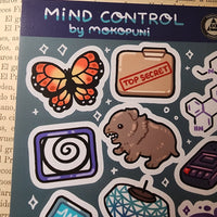 Conspiracy Occult Sticker Sheet Cryptids Mind Control Monarch Top Secret