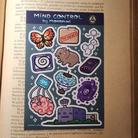 Conspiracy Occult Sticker Sheet Cryptids Mind Control Monarch Top Secret Montauk