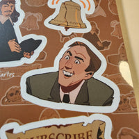 Conspiracy Occult Sticker Sheet Occult Book Club Aleister Crowley Nicholas Cage