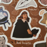 Conspiracy Occult Sticker Sheet Occult Book Club Aleister Crowley Nicholas Cage Rene Descartes