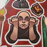 Conspiracy Occult Sticker Sheet Secret Society Aleister Crowley Liber Al Pose Secret