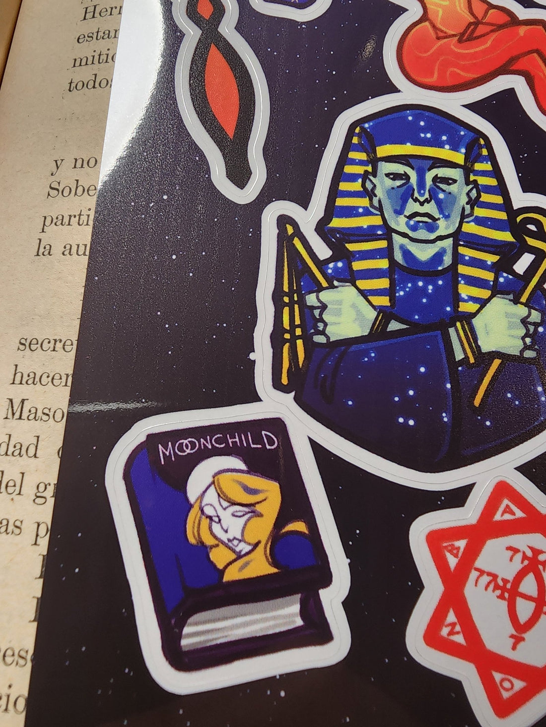 Conspiracy Occult Sticker Sheet Secret Society Aleister Crowley Moonchild