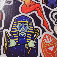 Conspiracy Occult Sticker Sheet Secret Society Aleister Crowley Moonchild Nightgrowler Egypt