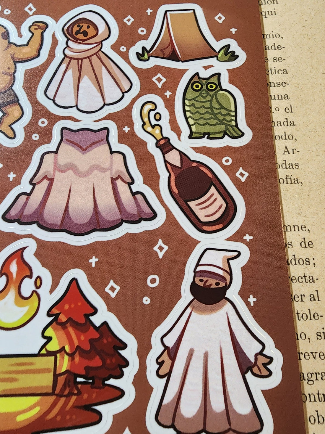 Conspiracy Occult Sticker Sheet Secret Society Bohemian Grove Cremation of Care Owl