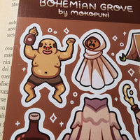 Conspiracy Occult Sticker Sheet Secret Society Bohemian Grove Cremation of Care Owl Moloch