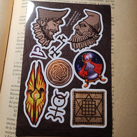Conspiracy Occult Sticker Sheet Secret Society John Dee Edward Kelley Magic Nightgrowler Mercury