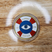 Illuminati Yacht Club Challenge Coin (Limited Edition Gold Enamel) - Paranoid American