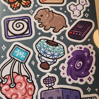 Montauk Mind Control Sticker Sheet (by Mokopuni) - Paranoid American