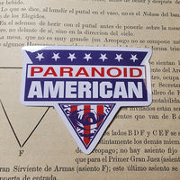 Paranoid American Gladiator Sticker - Paranoid American
