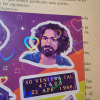 Serial Killer "90s style" Holographic Sticker Sheet - Paranoid American