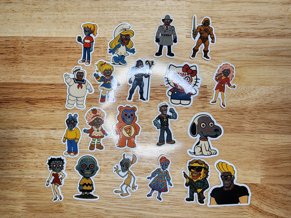 Cartoon Cabal They Live Sticker Pack (20 Stickers)