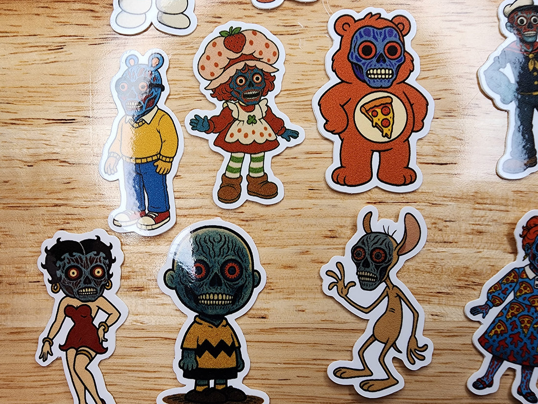 Cartoon Cabal They Live Sticker Pack (20 Stickers)