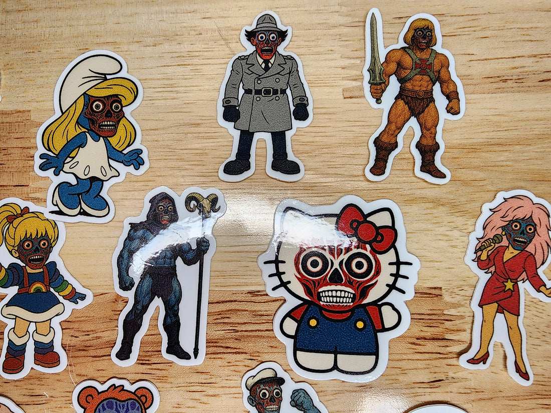 Cartoon Cabal They Live Sticker Pack (20 Stickers)