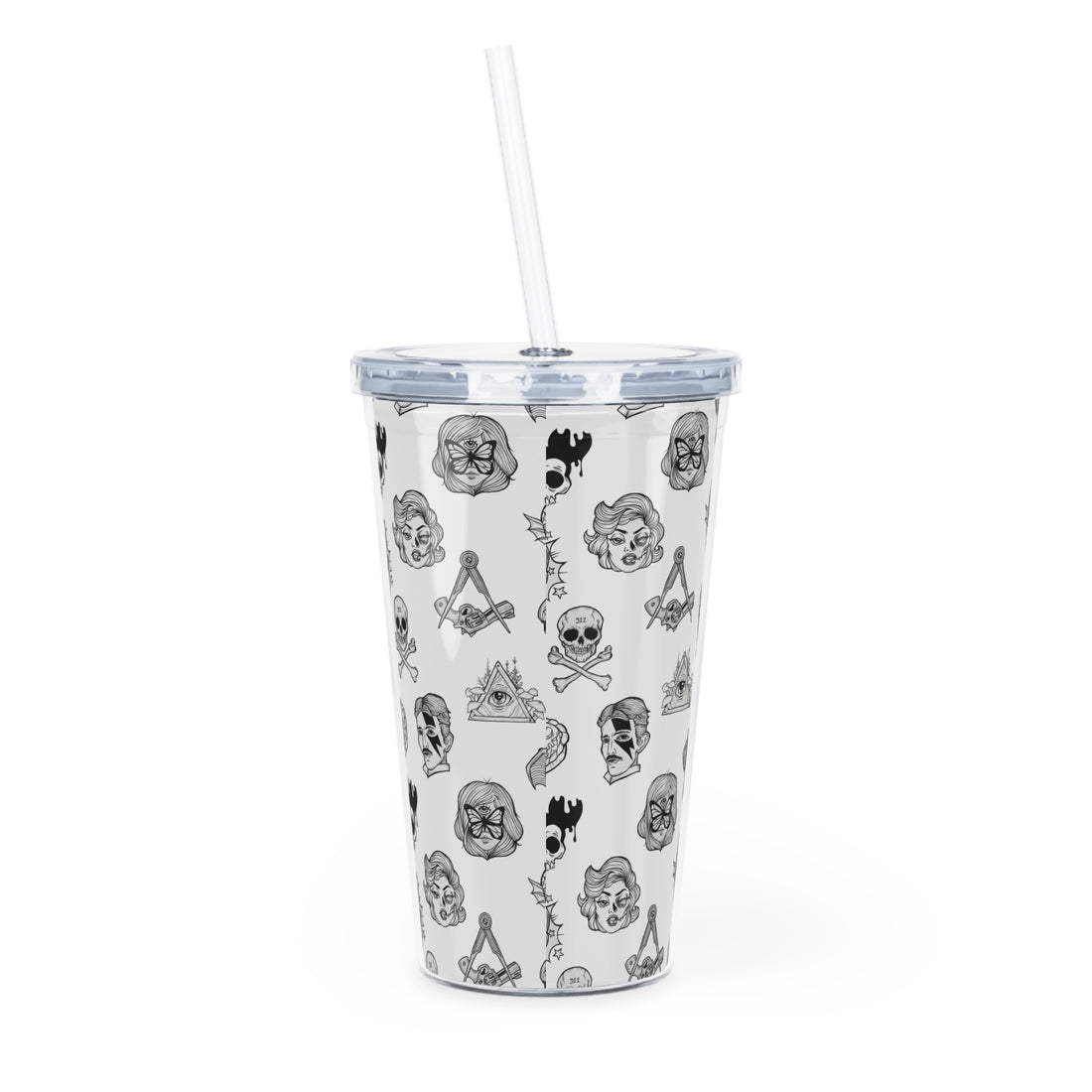 Paranoid American Tumbler with Straw