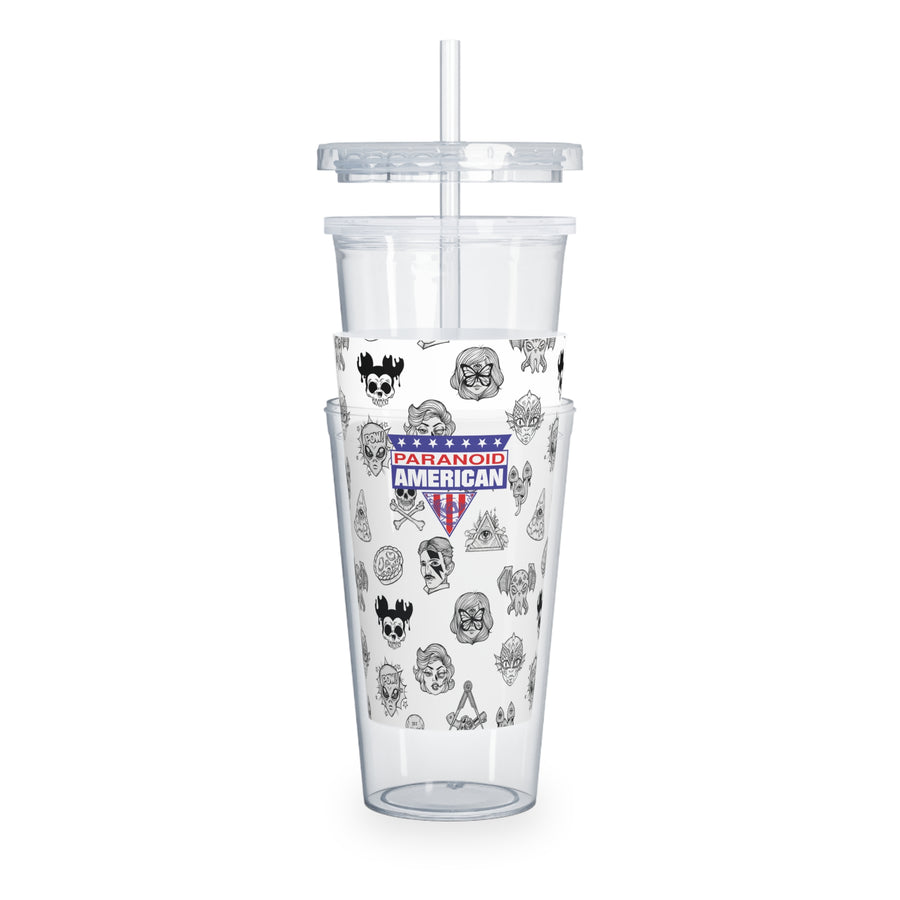 Paranoid American Tumbler with Straw