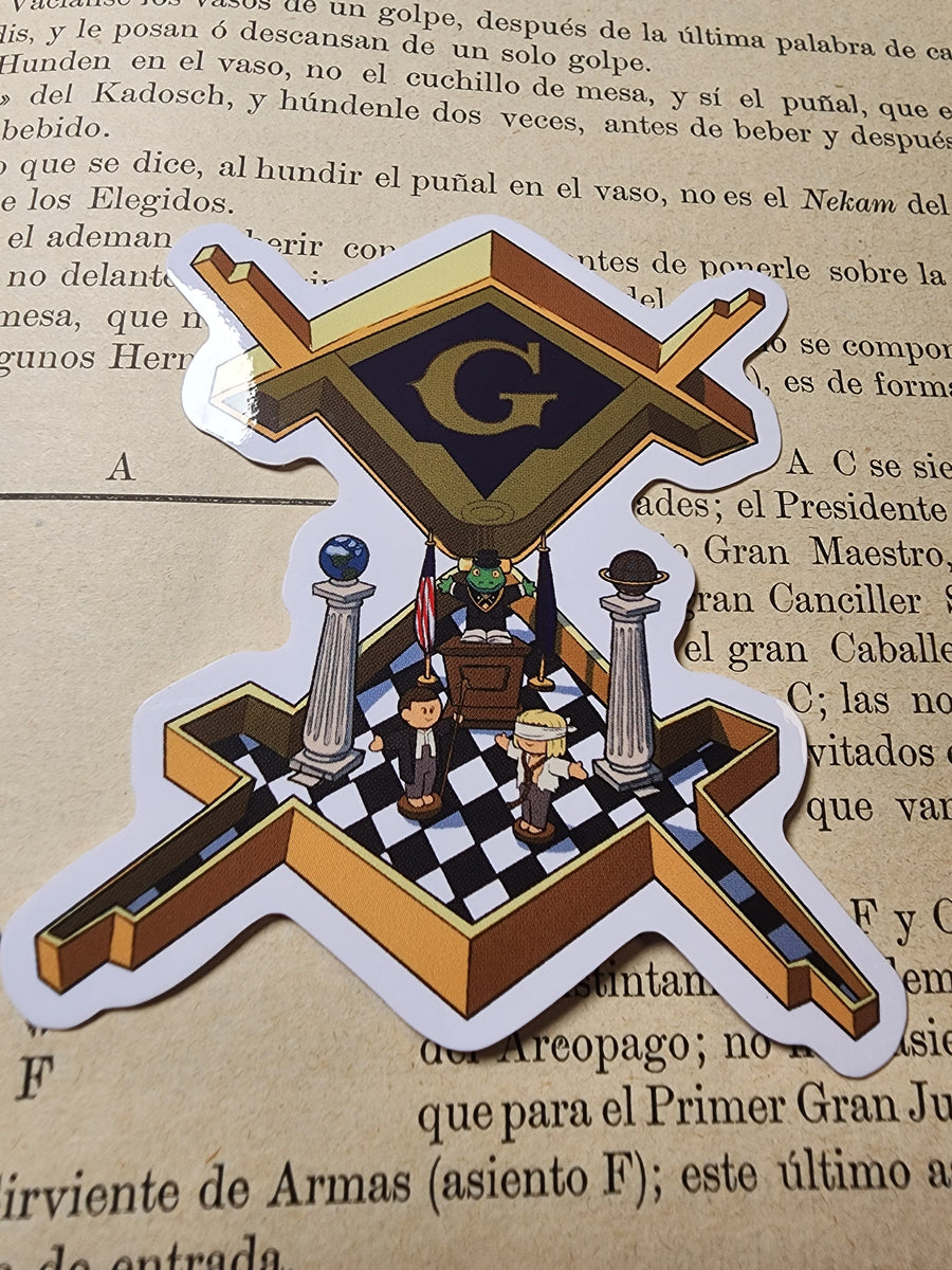 Masonic Lodge (Paranoid Pocket) Sticker