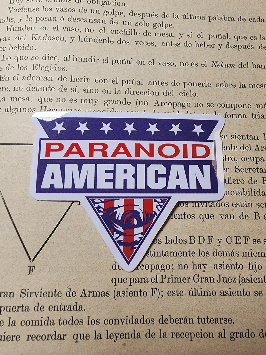 Paranoid American Gladiator Sticker