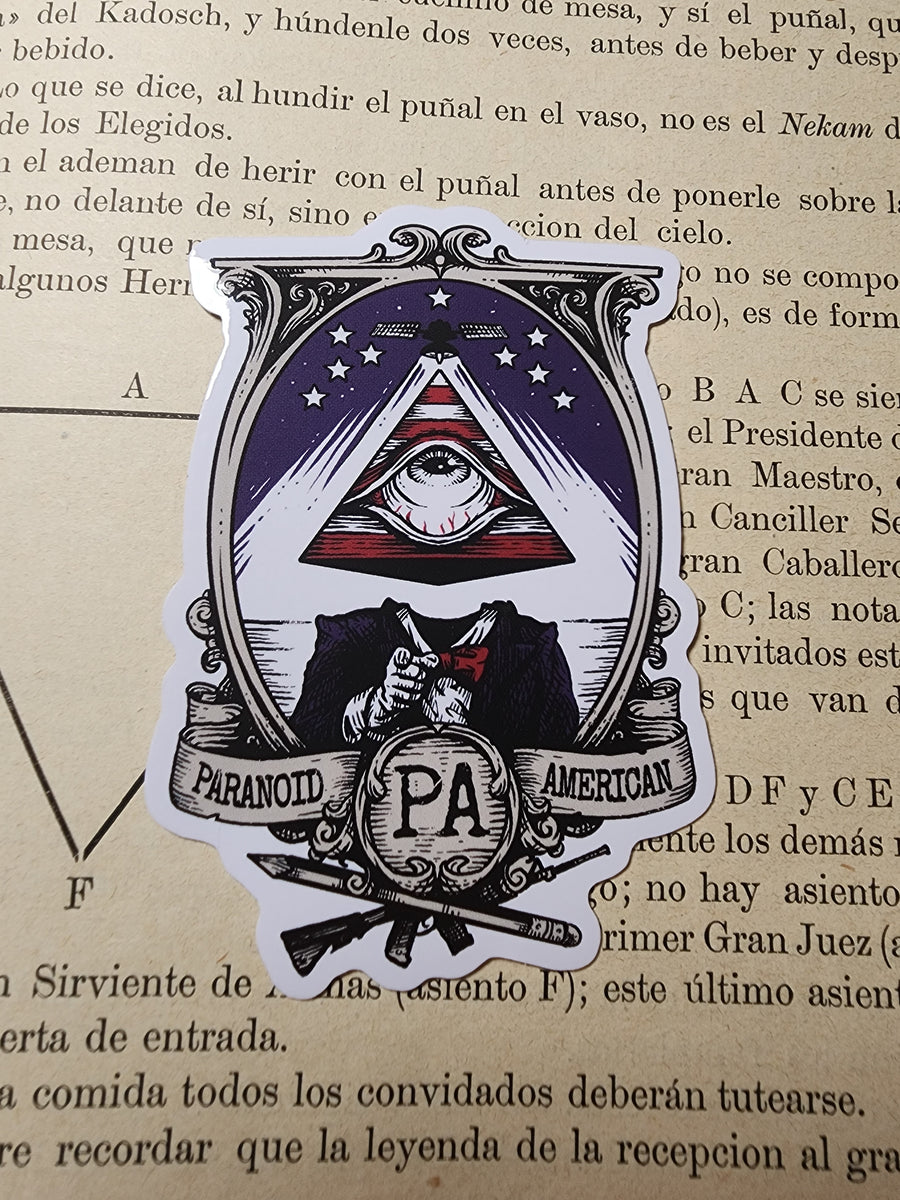 Paranoid American (Eyes to the Skies) Sticker
