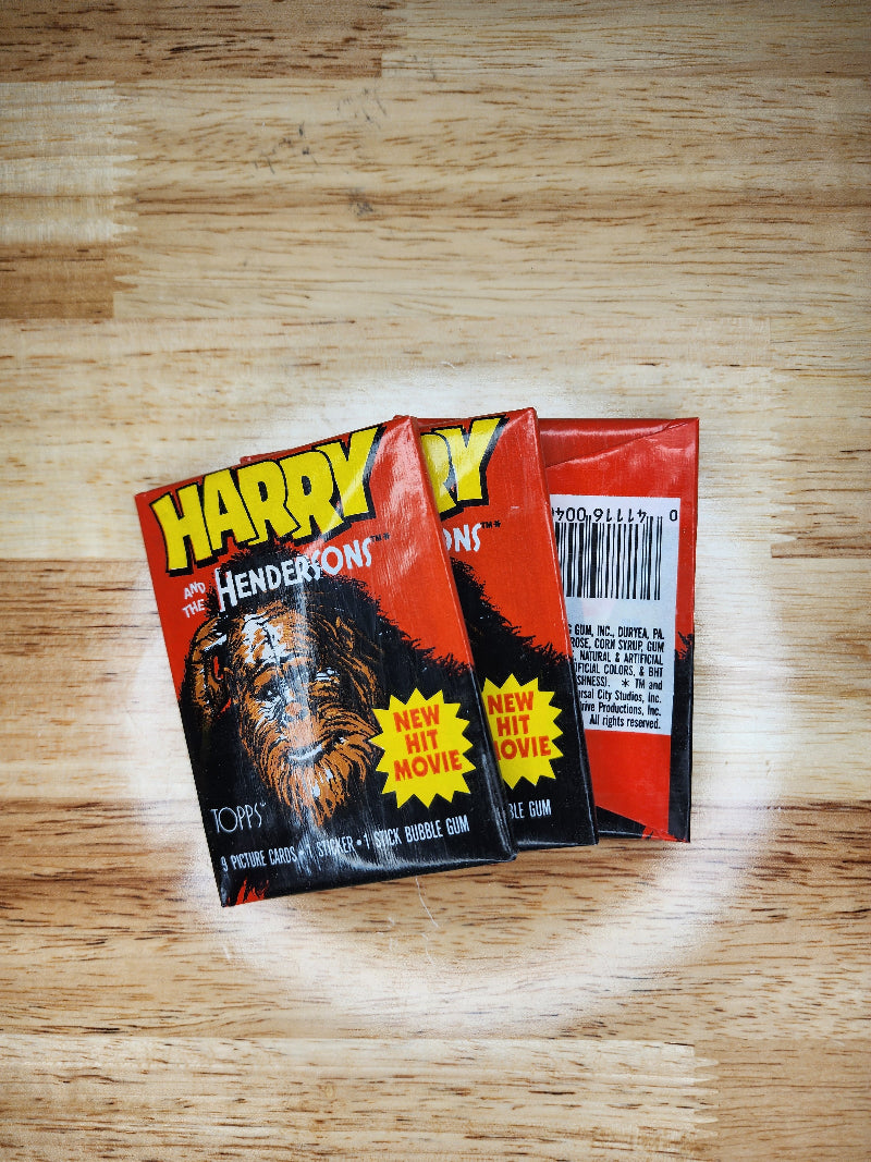 Harry and the Hendersons Trading Cards (1 sealed pack)