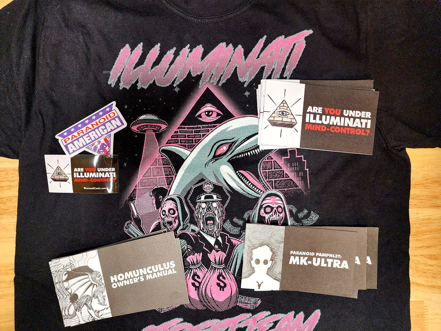 Illuminati Street Team Bundle (Exclusive Shirt + 20 Mini-comics)