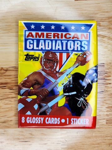 American Gladiators trading cards (1 sealed pack)