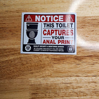 Paranoid Potty Prank Sticker Pack (5 stickers)