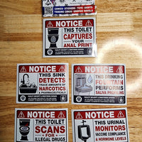 Paranoid Potty Prank Sticker Pack (5 stickers)