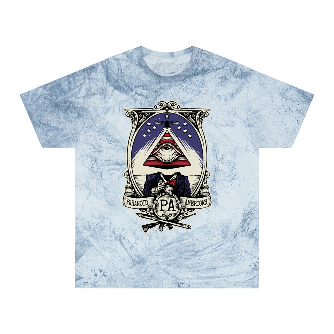 Paranoid American x Alex Hovey (Tie Dye Blue Colorblast Shirt)