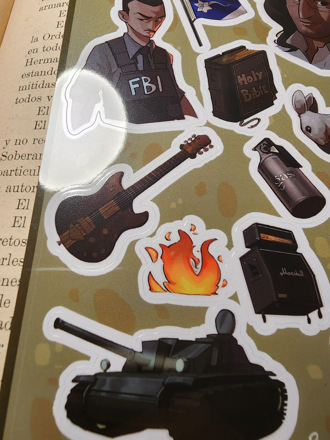 Conspiracy Occult Sticker False Flag Waco FBI ATF Koresh Branch Davidian M16 Tank Napalm