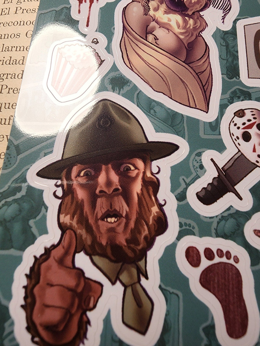 Conspiracy Occult Sticker Sheet Conspiracy Cinema Bigfoot Full Metal Jacket Jason