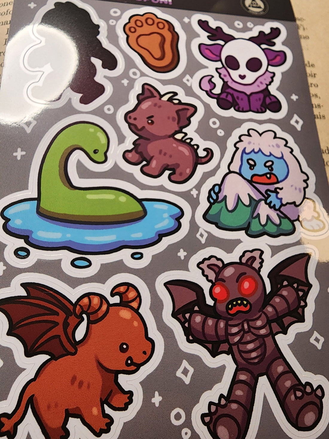 Conspiracy Occult Sticker Sheet Cryptid Wendigo Bigfoot Jersey Devil