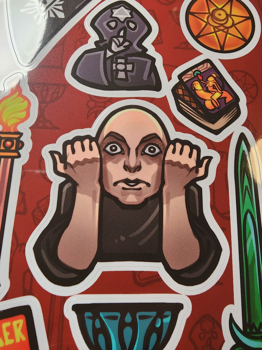 Conspiracy Occult Sticker Sheet Secret Society Aleister Crowley Liber Al Pose Secret