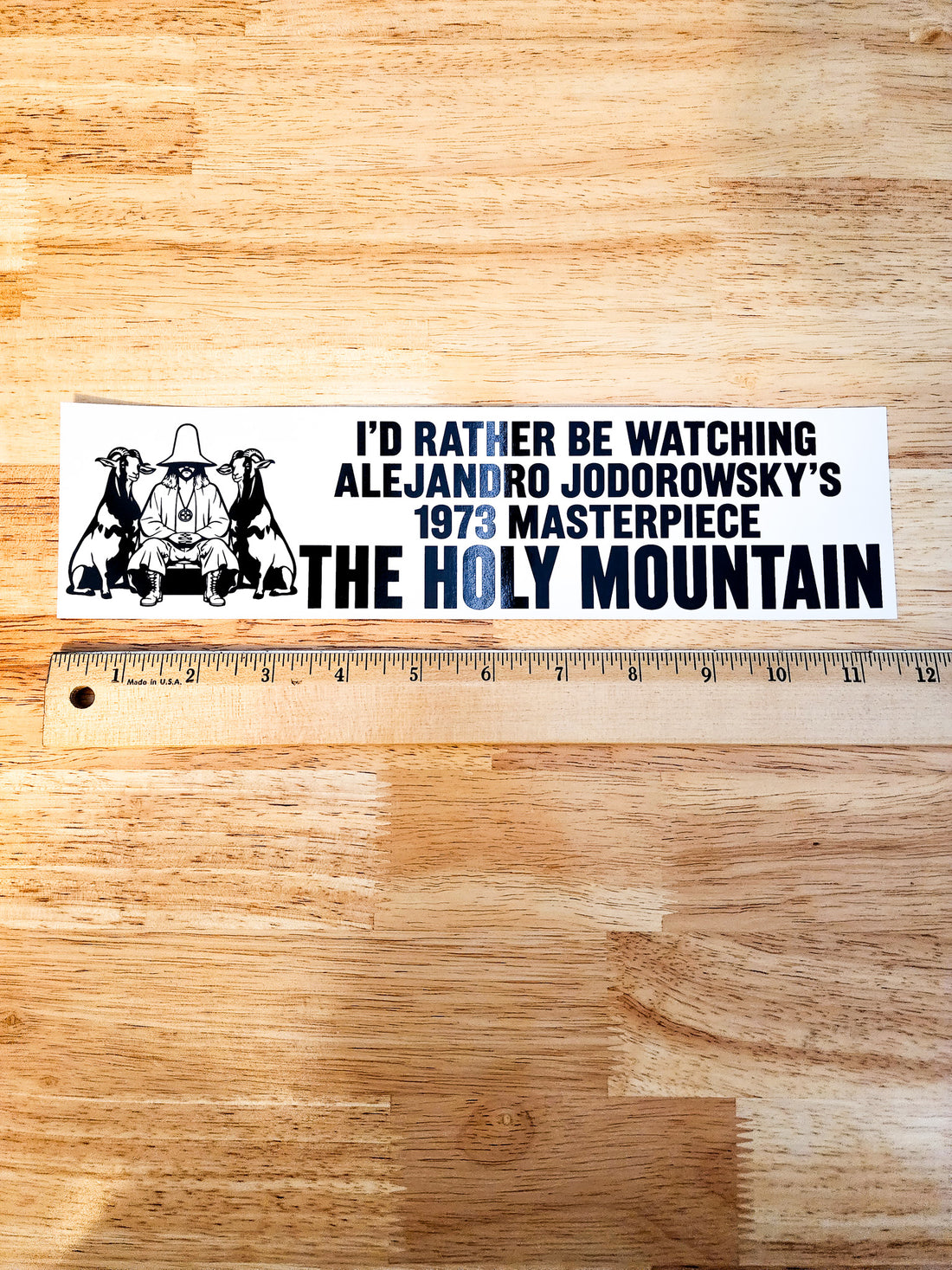 Jodorowsky The Holy Mountain Bumper Sticker