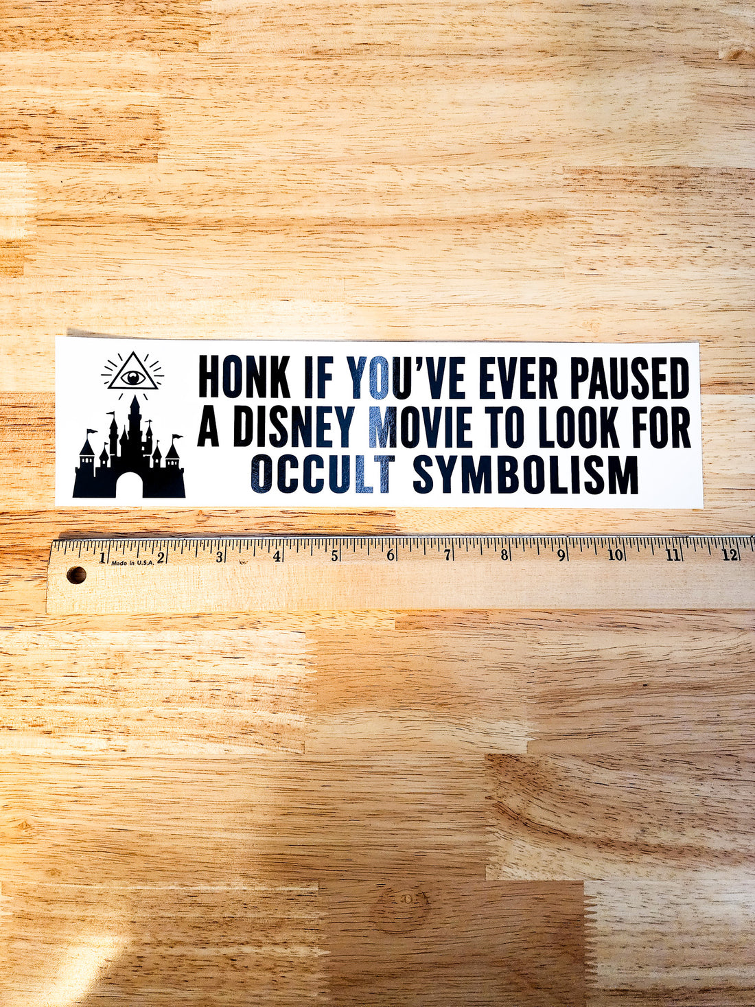 Occult Disney Bumper Sticker