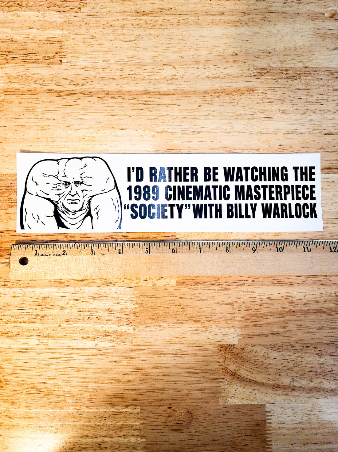 Society Buttface Bumper Sticker