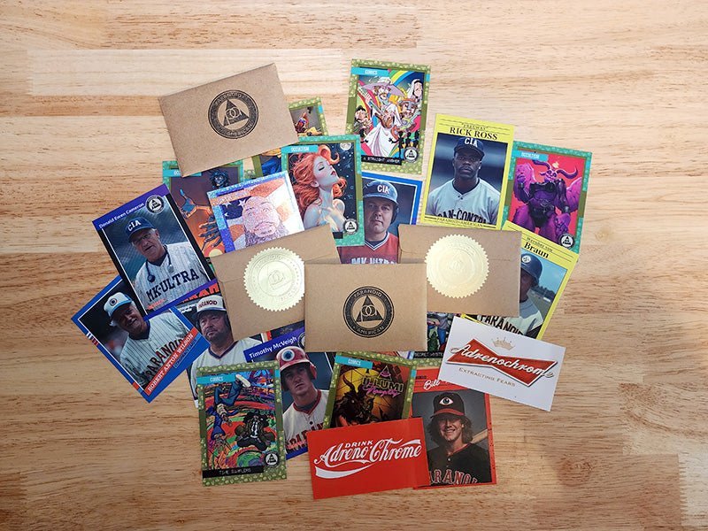 Conspiracy Trading Cards: Conspiracy Cards Pack (5 cards + 1 sticker) - Paranoid American