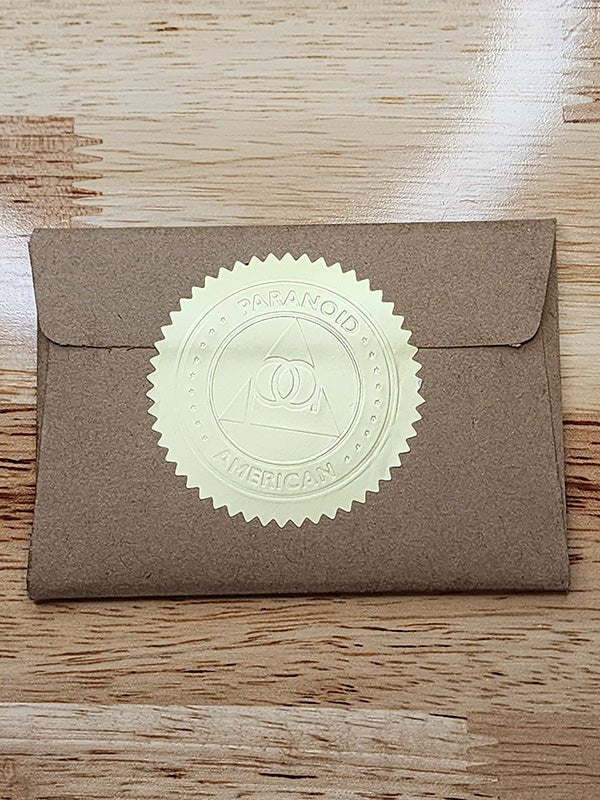 Conspiracy Trading Cards: Conspiracy Cards Pack (5 cards + 1 sticker) - Paranoid American