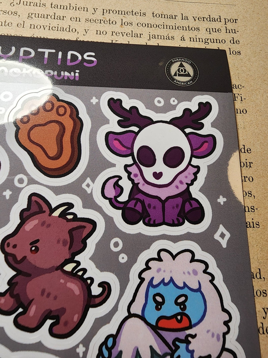 Cute Cryptids Sticker Sheet (by Mokopuni) - Paranoid American