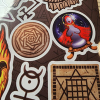 Enochian (John Dee and Edward Kelley) Sticker Sheet - Paranoid American