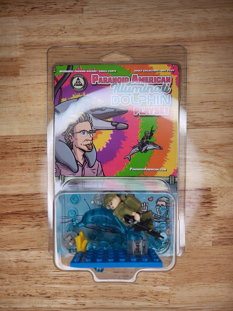 Illuminati Dolphin Playset - MK - ULTRA Limited Edition Custom Toy - Paranoid American