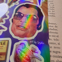 Jonestown People's Temple Holographic Sticker Sheet - Paranoid American