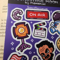 Kubrick Moon Landing Sticker Sheet (by Mokopuni) - Paranoid American