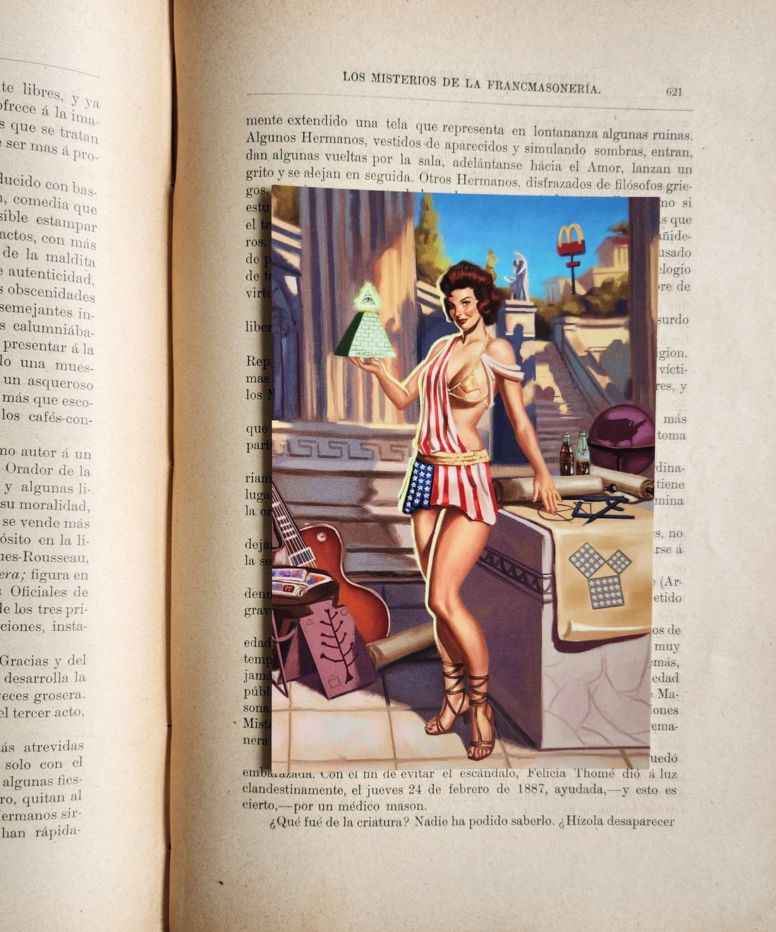 Occult Book Club Pinup: Pop Culture Pythagoras - Postcard Sized Print - Paranoid American