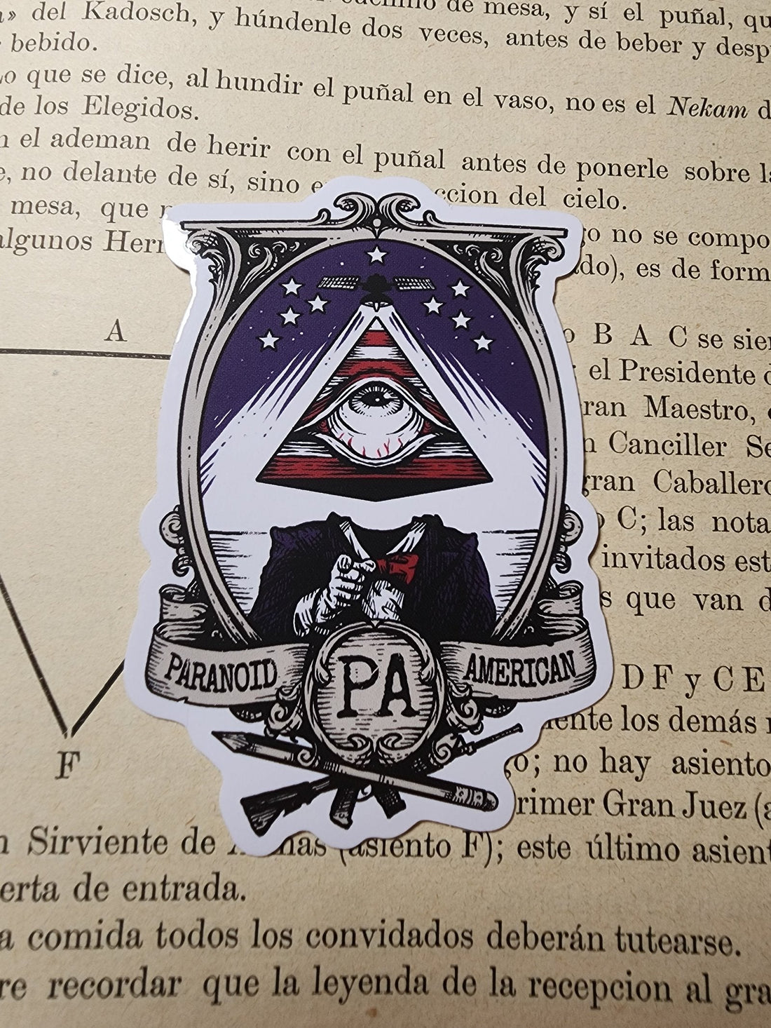 Paranoid American (Eyes to the Skies) Sticker - Paranoid American